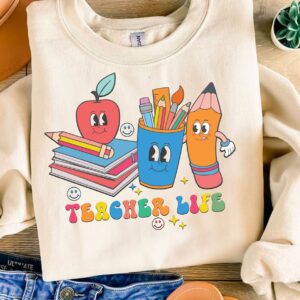 Teacher life png, Retro first day of school, Inspirational Teacher PNG, Retro Back To School