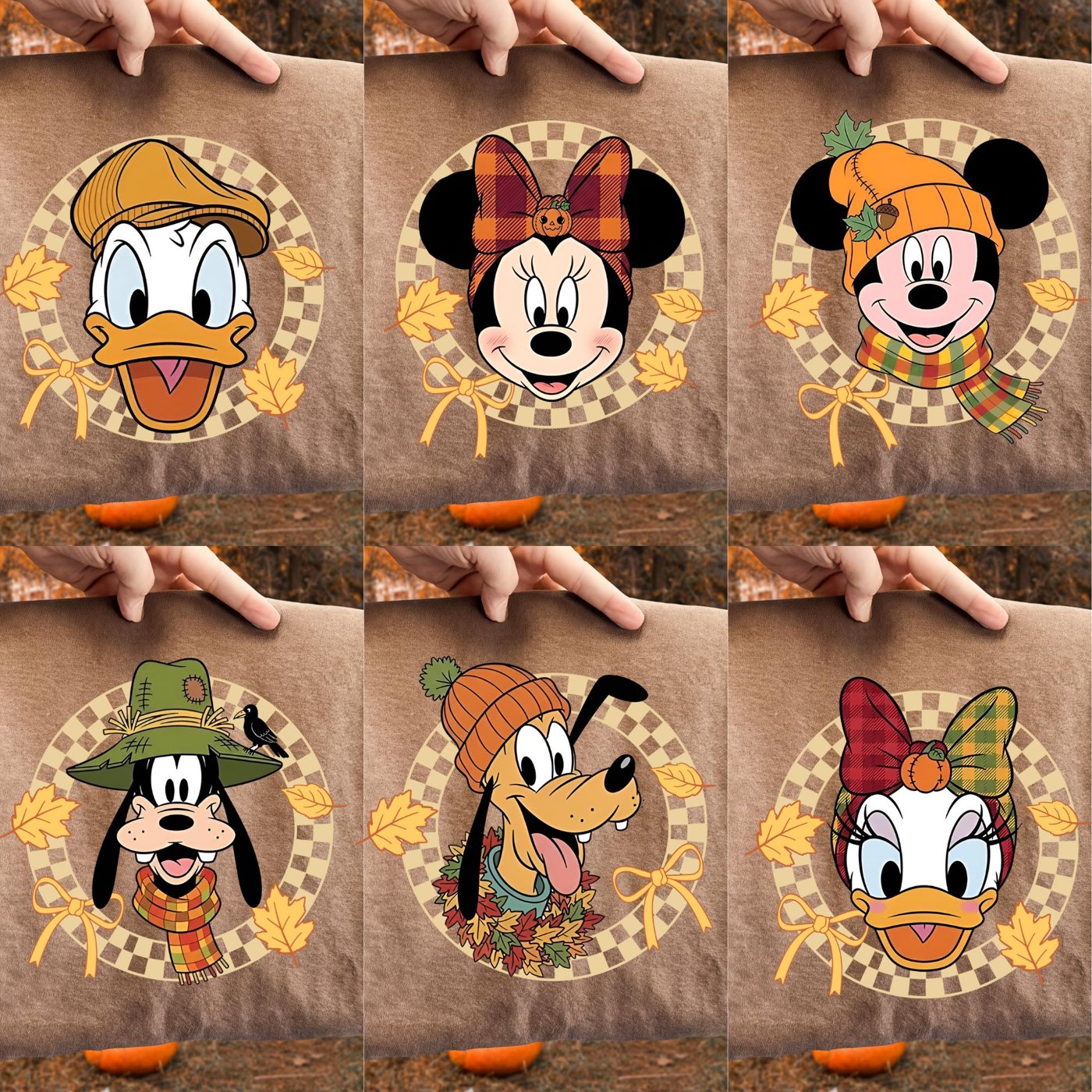 Mikey Fall Checkered png, Mouse and Friends Fall Png, Autumn Coquette Bow Png, Cozy Season Png, Pumpkin Spice Png, Fall