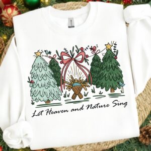 Let heaven and nature sing Png, Christian Jesus God Christmas Sublimation, Christmas Jesus Png, Christmas Png Design, Ch