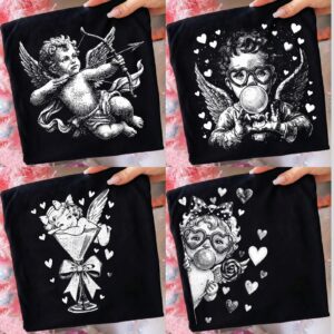 Halftone Cupid PNG Bundle, Trendy Valentine Png, Vday Preppy PNG, Valentines Day Png, Pixel Art Cupid, Print Screen Cup