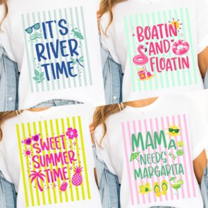 Retro Beach Life Png Bundle, Summer Break Png, Mama Needs A Margarita, It's River Time, Striped Summer Png, Colorful Sum