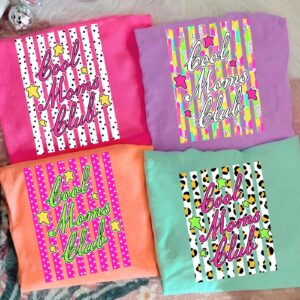 Stripes Cool Moms Club Png, Girly Png, Polka Dots Png, Stripes Png, Mother's Day Png, Mama Floral, Mom Life PNG, Mom Leo