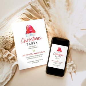 Editable Christmas Party Invitation, Christmas Party Invitation, Party Announcement, Printable Template, Christmas Invit