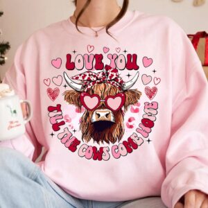 Heifer Valentine Png, Highland Cow Valentine Png, Valentine Day Western Country Png, Love You Till The Cows Come Home, F