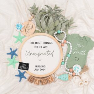 Ocean theme Digital Pregnancy Announcement / Pregnancy Reveal / Social Media / Gender Neutral / Facebook / Instagram / B
