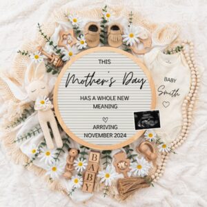 Mother's day Digital Pregnancy Announcement, Gender Neutral Editable Template, Floral Baby Announcement, Personalized ba