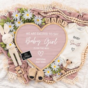 Girl Pregnancy Announcement Digital Baby Announcement Girl Gender Reveal Social Media Reveal Editable Template Its a Gir
