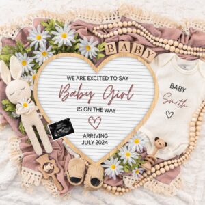 Girl Pregnancy Announcement Digital Baby Announcement Girl Gender Reveal Social Media Reveal Editable Template Its a Gir