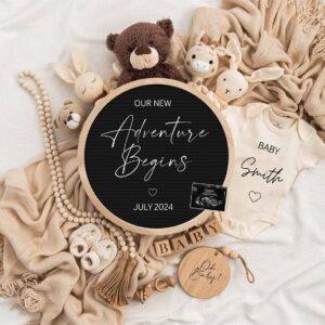 Digital Pregnancy Announcement / Pregnancy Reveal / Social Media / Gender Neutral / Facebook / Instagram / Boho / Person