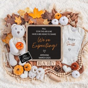 Fall Pregnancy Announcement, Baby Announcement, Digital Download, Editable Template, Social Media Reveal, Instagram, Pum