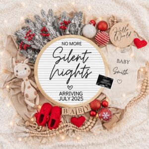 Christmas Pregnancy Announcement Digital Baby Announcement December Pregnancy Gender Neutral Social Media Reveal Templat