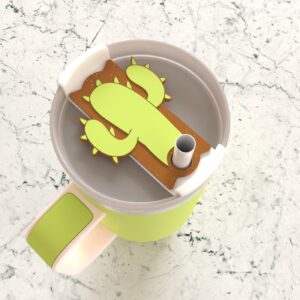 Tumbler Topper Svg, Cactus Tumbler Name Tag Laser File, 40oz Tumbler Topper Cut File, Name Plate Svg, Tumbler Lid Name T