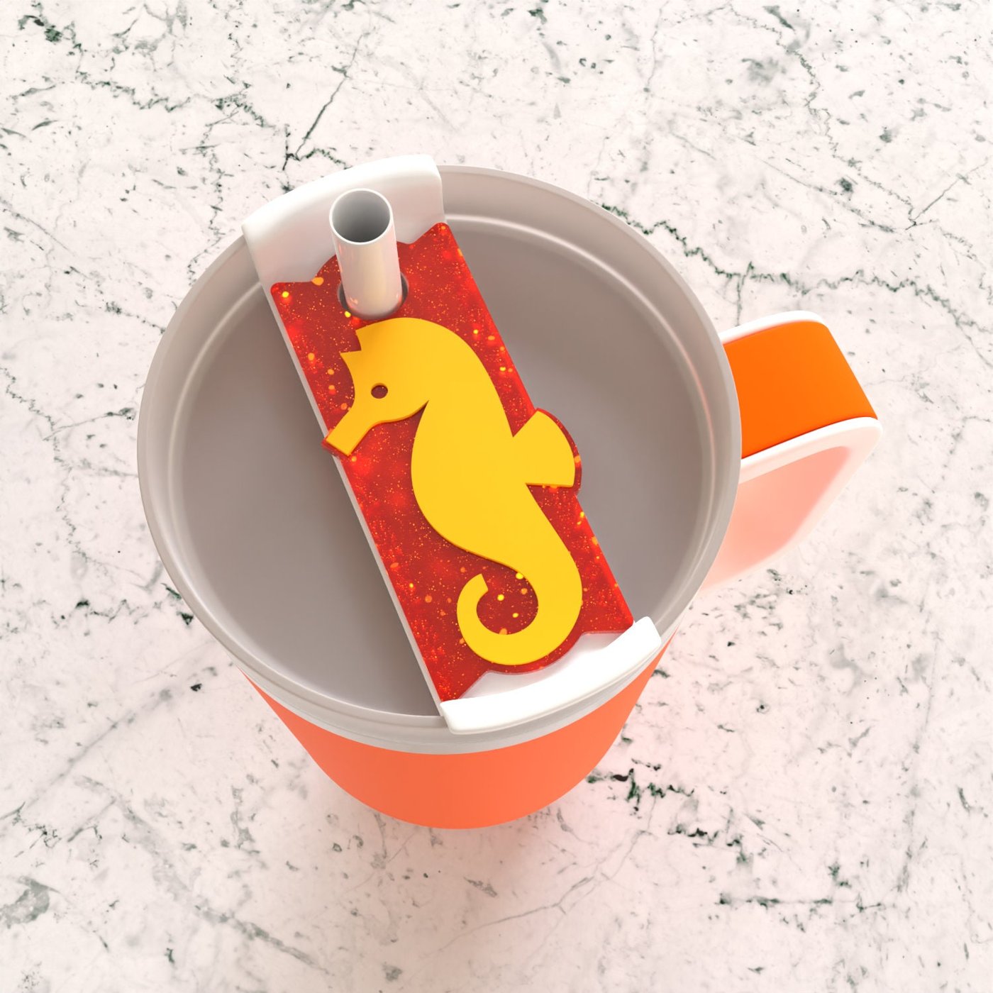 Seahorse Topper Svg, Tumbler Name Tag Laser File, 40oz Tumbler Topper Cut File, Name Plate Svg, Tumbler Lid Name Tag Svg