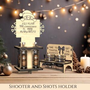 Shooter Liquor Bottle and shots holder, Oval Ornament Set SVG laser cut file , Christmas ornaments, Ornaments SVG, Best