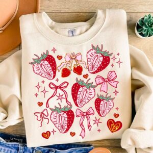 Boho Strawberry Coquette Png, Preppy Strawberries Png, Strawberry Festival Png, Summer Strawberry Png, Floral Strawberry