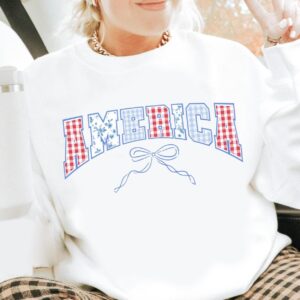 America Coquette bow PNG, Funny USA Shirt, 4th of July Digital Download, Patriotic Design, America Png, Freedom, America