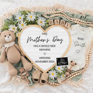Mother's day Digital Pregnancy Announcement, Gender Neutral Editable Template, Floral Baby Announcement, Personalized ba