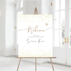 EDITABLE Rose Gold Bridal Shower Welcome Sign, Rose Gold Custom Digital welcome Sign, Editable 1183