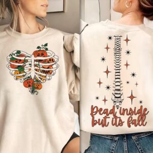Dead Inside But It's Fall PNG, 2 files Skeleton Fall png, Pumpkin png, Fall png, Fall Pumpkin png, Autumn png, Skeleton