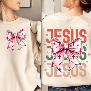 Christmas Jesus Coquette Png, Boho Floral Christmas Png, Jesus Chrristmas Cross Png, Dalmatian Dots, Christian Christmas