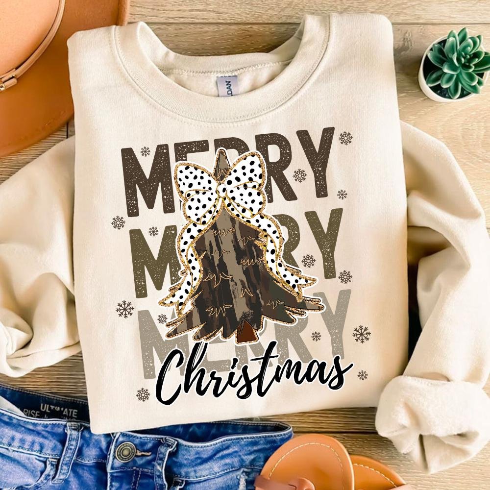 Colorful Coquette Glitter Christmas Tree Png, Camo Mama Christmas Png, Coquette Bow Dalmatian Dots, Girl Camo Merry Chri