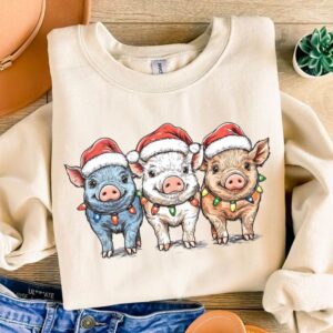 Christmas Pig Png, Merry Christmas Png, Christmas Season Png, Christmas Vintage Png, vintage Pig Png, Christmas Farm, Fu