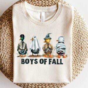 Cute Boys of Fall Ghost Ducks Png, Fall Vibes Png, Fall Pumpkins Sublimation, Fall Autumn Png, Fall Season Png, Hallowee