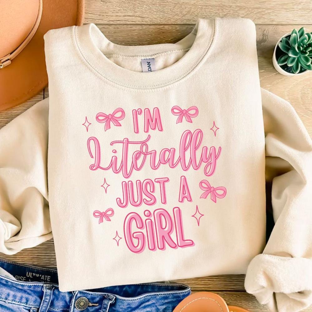 I'm Literally just a girl PNG | Popular PNG | Cute Silly Goose Png | Viral Png | Trendy Girly PNG Design, Adult Humor Pn