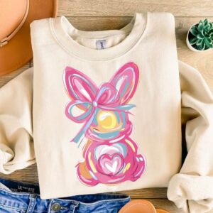 brush stroke easter bunny png, Happy Easter png, PNG, Easter Brushstroke png, Girls Easter Png, Bunny Ears, Bunny Bow Pn