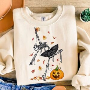Spooky Fall Dancing Skeleton Png, Fall Vibes Png, Fall Pumpkins Sublimation, Fall Autumn Png, Fall Season Png, Halloween