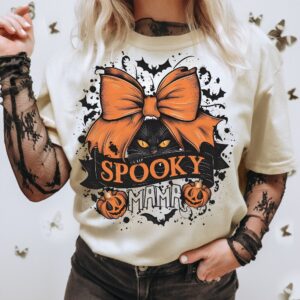 Retro Spooky mama Png, Halloween png, Girly Halloween png, Spooky Season Png, Halloween Vibes Png, Aesthetic Png, Hallow