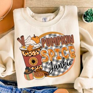 Pumpkin spice junkie Png, Fall Vibes Png, Fall Pumpkins Sublimation, Fall Autumn Png, Fall Season Png, Halloween Png, Sp