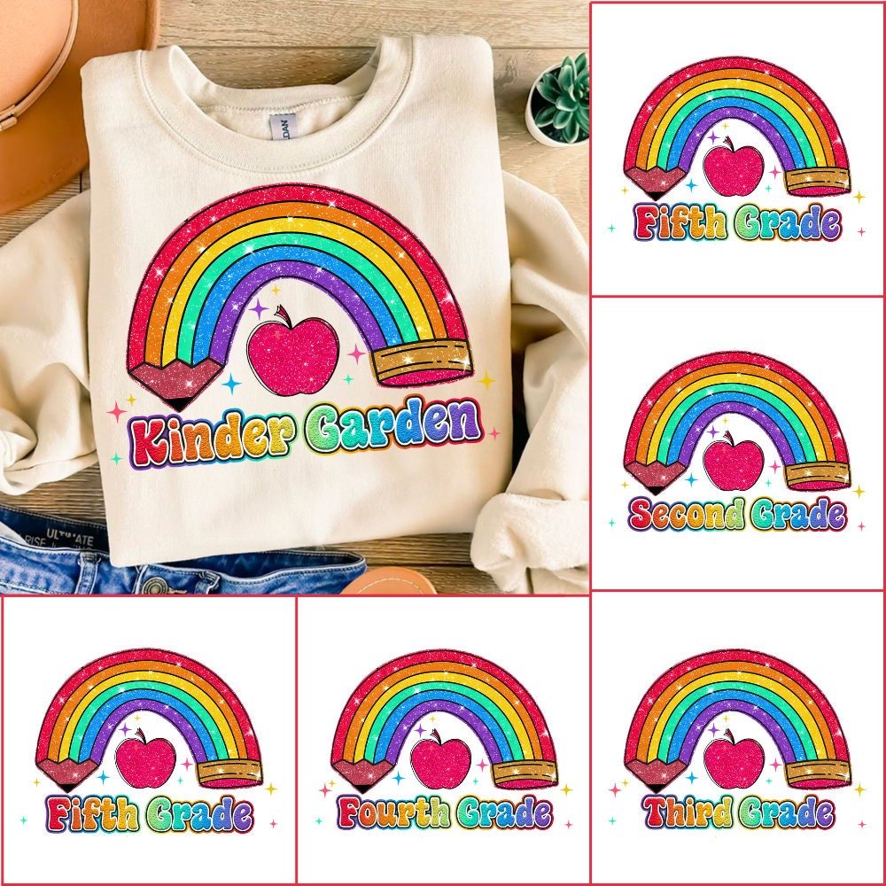 Glitter Back to School Bundle, First Day Of School, Kindergarten, First/Second/Third/Fourth Grade, School Bundle Hello k