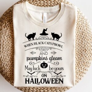 Halloween when black cats prowl Png, Halloween png, Girly Halloween png, Spooky Season Png, Halloween Vibes Png