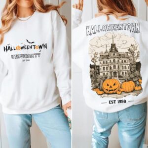 Retro Halloween towm University est 1998 Png, Halloween png, Girly Halloween png, Spooky Season Png, Halloween Vibes Png