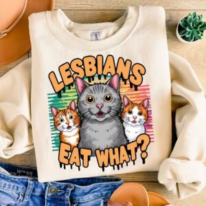 Funny cat Lesbians eat what Png, Pride Png, LGBTQ Png, Love Is Love Png, Gay Pride Png, Pride Month Png, Sublimation png