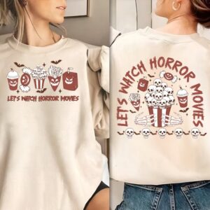 Retro Lets Watch Horror Movies Png, i Love Halloween png, Girly Halloween png, Spooky Season Png, Halloween Vibes Png, H