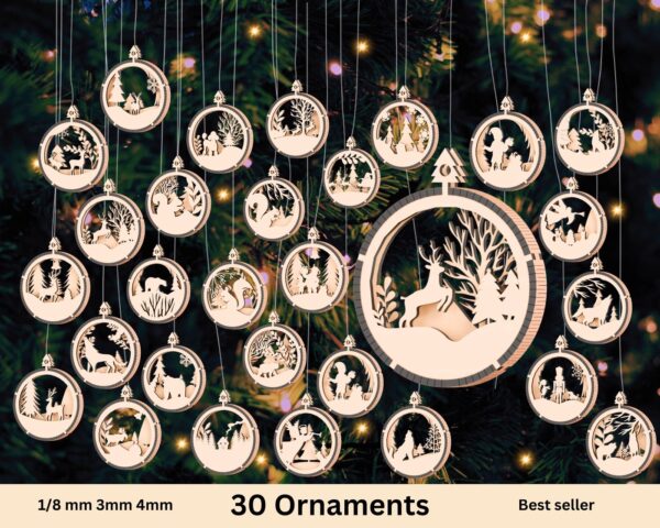 3D Christmas Ornaments Bundle