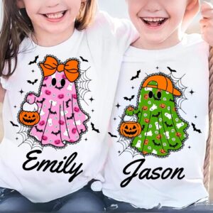 Halloween Coquette bow Boo Boy and girl Png, red balloon Halloween png, Girly Halloween png, Spooky Season Png, Hallowee