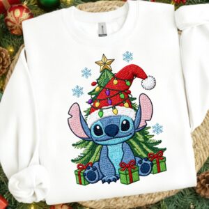 Christmas Stich Png, Cute Blue alien Christmas PNG, Preppy Christmas Brushstroke Png, Holiday Movies Png, Merry Xmas Dig