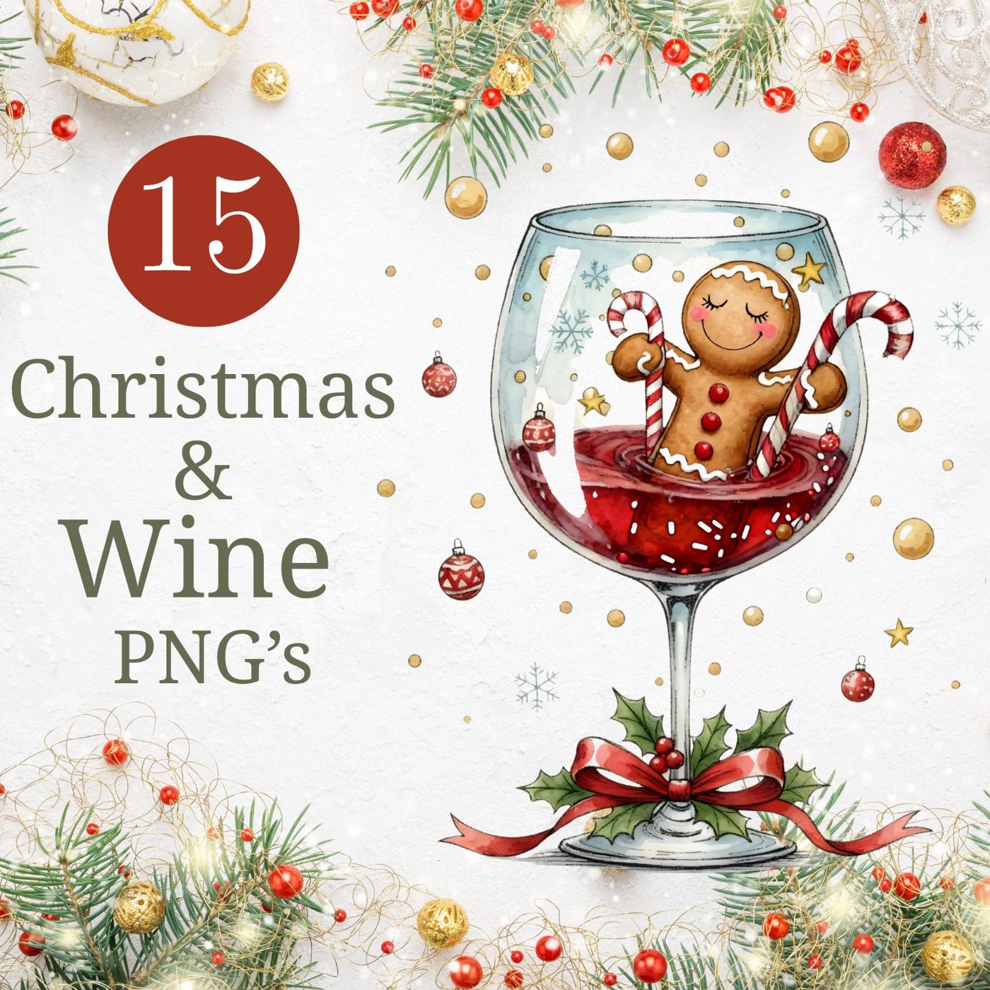 15 Funny Wine Christmas Cocktail Clipart, christmas wine png, Minimalist Holiday PNG (Digital Download)
