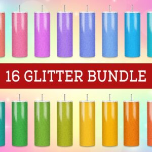 20 oz Skinny Tumbler Sublimation Design 16 Glitter Bundle Straight Tapered Design Digital Download | Sublimation tumbler