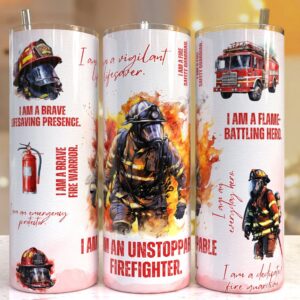 Fire fighter life 20oz Skinny Tumbler Sublimation Designs, Fire fighter PNG File Digital Download, Fire fighter tumbler