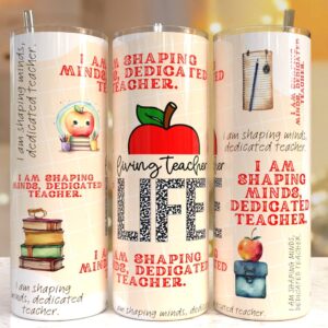 Teacher life 20oz Skinny Tumbler Sublimation Designs, Teacher PNG File Digital Download,Teacher life PNG, Teacher tumble