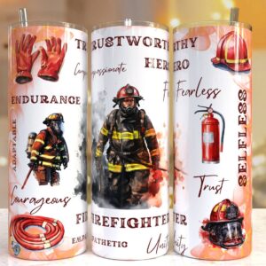 Fire fighter life 20oz Skinny Tumbler Sublimation Designs, Fire fighter PNG File Digital Download, Fire fighter tumbler