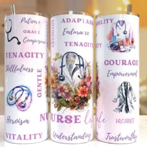 Nurse life 20oz Skinny Tumbler Sublimation Designs, Nurse PNG File Digital Download, Nurse tumbler png, Nurse tumbler wr