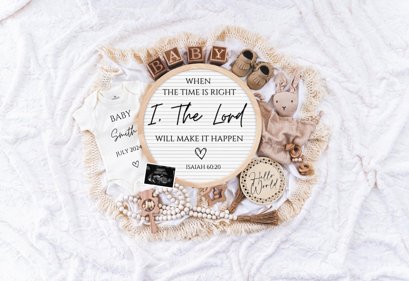 Pregnancy Announcement Digital Baby Announcement Instant Social Media Reveal Idea Neutral Baby Announcement Religious Sc