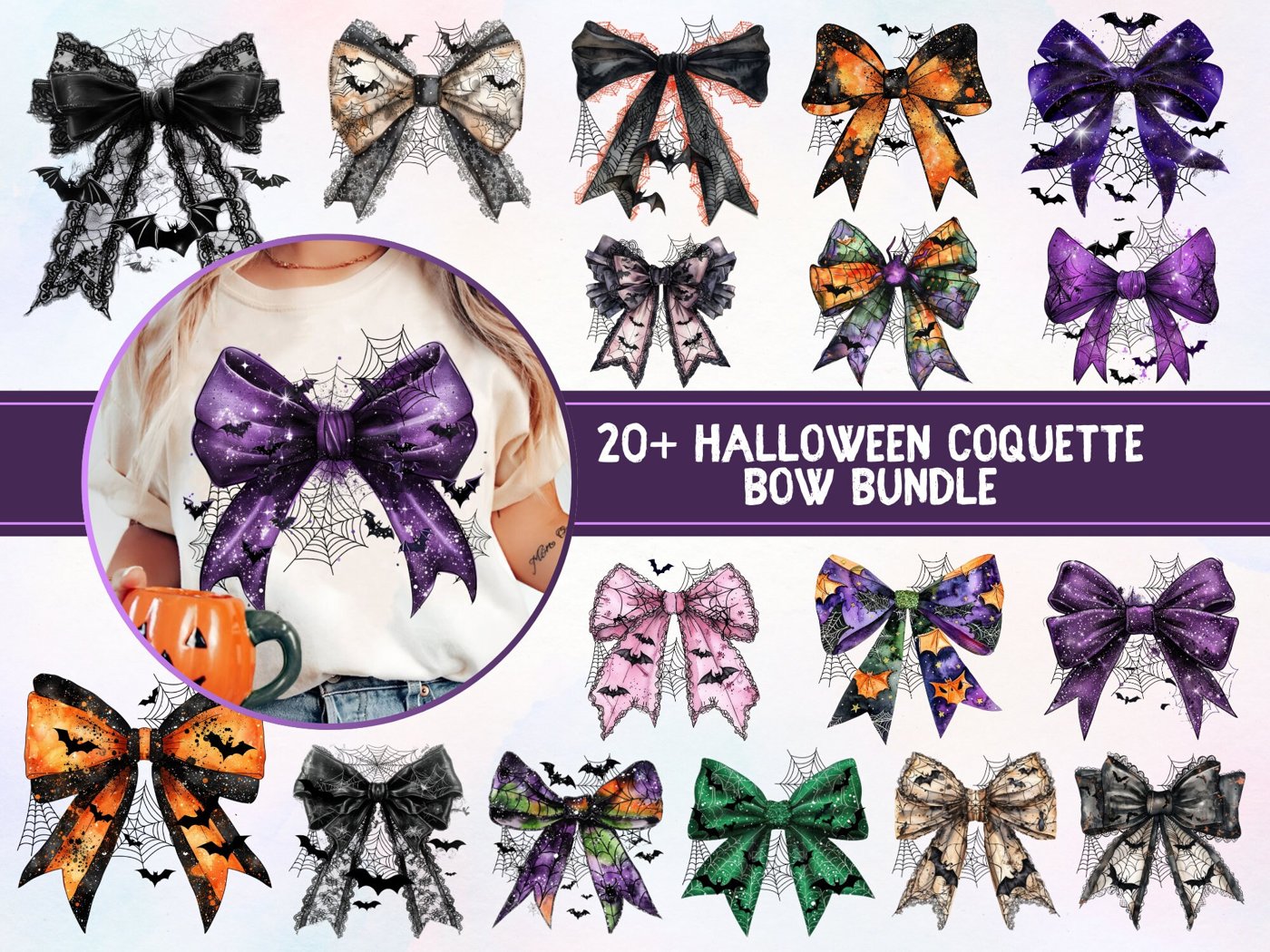 Halloween Coquette Bow Bundle Png, Girly Halloween Coquette Bow, Spooky Season Png, Coquette Gothic Bat , Halloween Mama