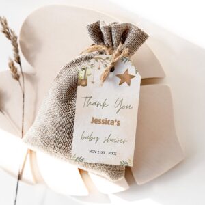 Editable Boho Baby Shower Favor Tags, Boy Clothes Baby Shower Favor Tags, baby shower Gift tag 1223