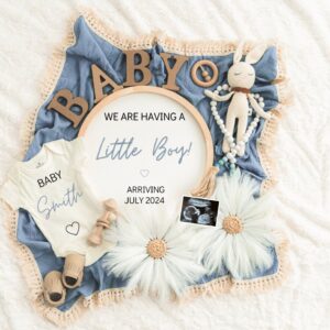 It's a Boy Digital Pregnancy Announcement Baby Announcement  Editable TemplateReveal  Social Media  Having a Little